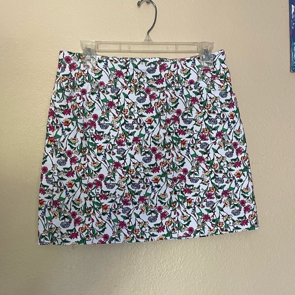 Vintage Floral White Skirt